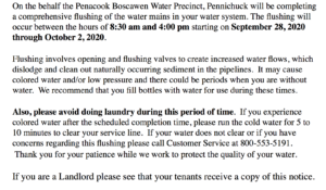 Water Main Flush 2020